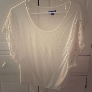 White with lace AE top size S