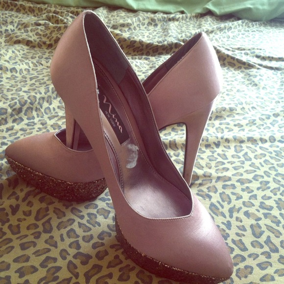 Nina New York champagne & glitter heals.