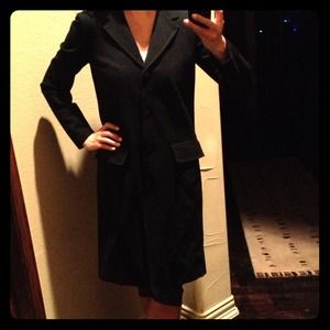 Bebe knee length black coat