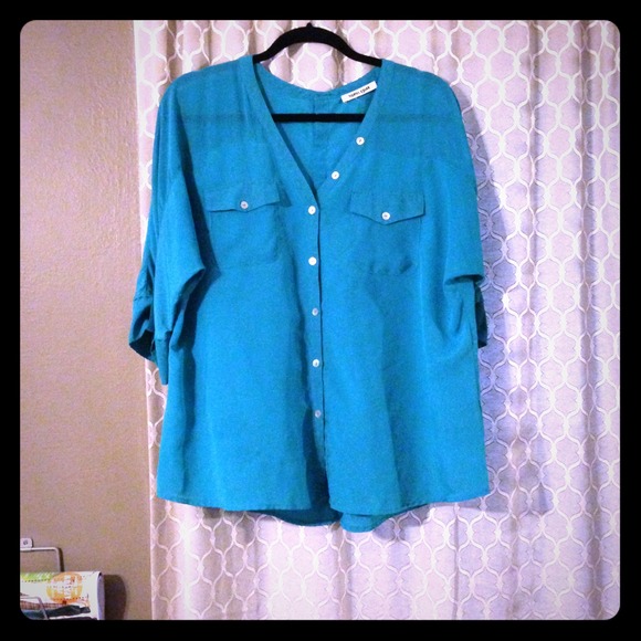 Turquoise blouse