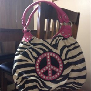Fun Zebra Peace Sign bag!