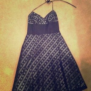 White house black market eyelet dress