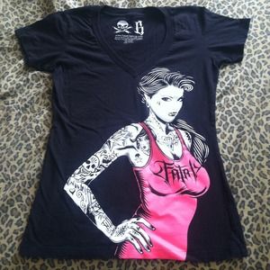 Girls Fatal V-neck Tshirt (small)