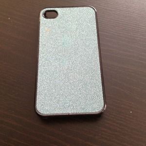 Blue/silver sparkle iPhone 4/4s case