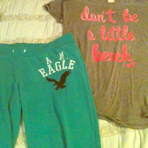 SOLDHollister shirt, American Eagle sweats