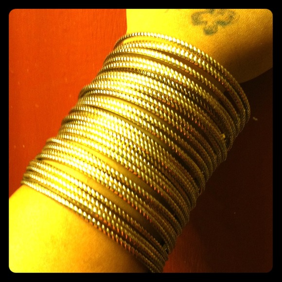 Gold cuff bracelet