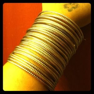 Gold cuff bracelet