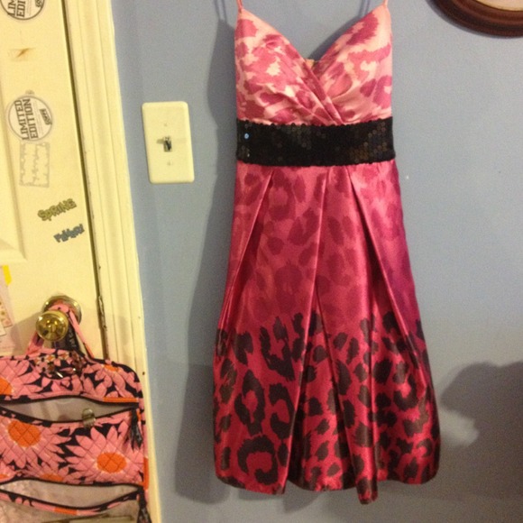 Size 7 pink cheetah dress