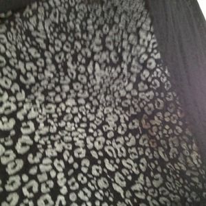 Victoria's Secret black cheetah burnout scarf