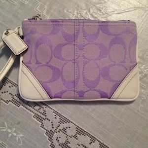 Authentic lavender coach wristlet
