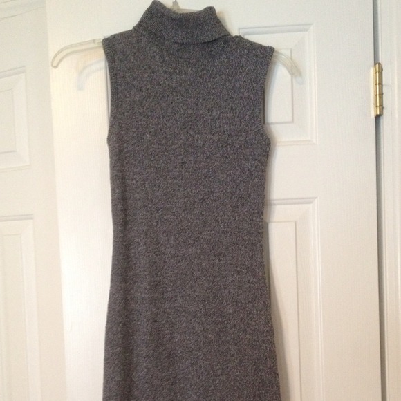 SOLD - Gray turtleneck sweater dress