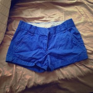 J crew 3 inch chinos in cobalt blue  size 0