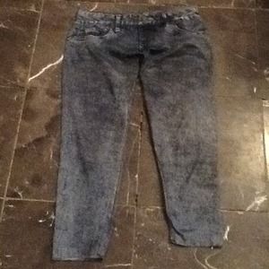 Fake jean designed leggins