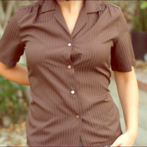 Vintage brown blouse - Picture 1 of 3