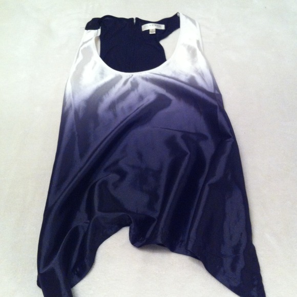 ❗Sold❗Medium Ombré Silk Top - Picture 1 of 3