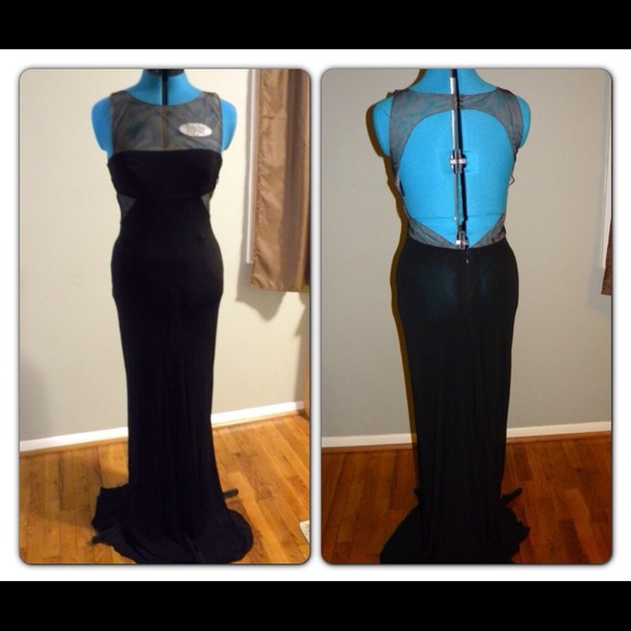 **Reduced**BCBG Long Black Dress