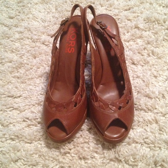 Michael Kors peep toe pumps