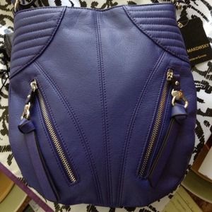 B Makowsky...Violet. Leather Crossbody Handbag