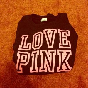 Black and pink Victoria secret (pink) pull over