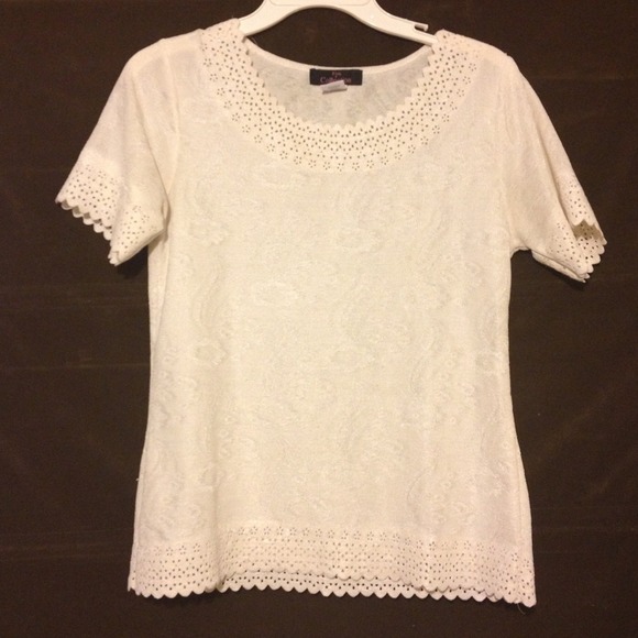 Cream silk like top