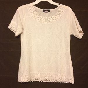 Cream silk like top