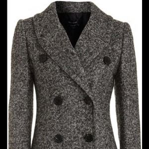 Narciso Rodriguez grey melange cashmere coat