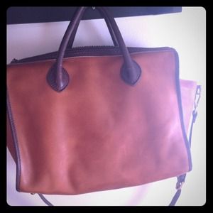 Madewell Camden Satchel in Cognac