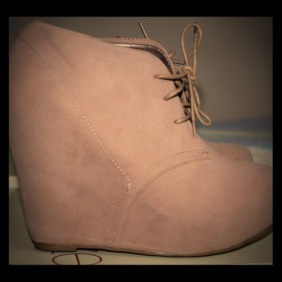 Nude Lace Up Wedges RESERVED ✨