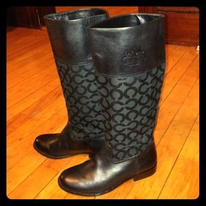 SOLDDDD Black Coach Boots