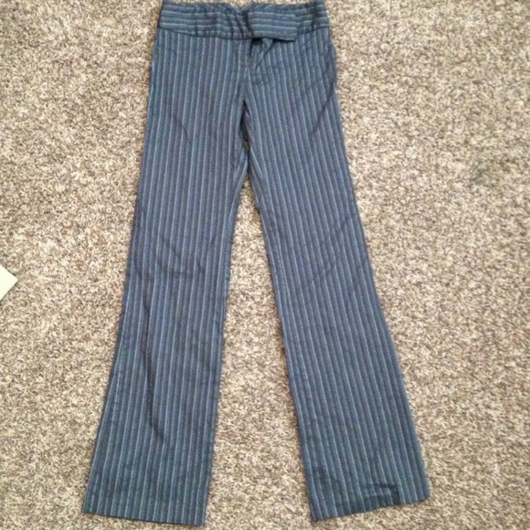Black and grey pin striped dress pant