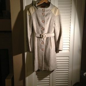 Mackage leather tweed coat size small *reserved*