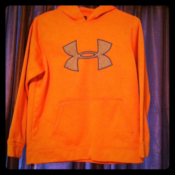 Under armor sweatshirt orange / grey