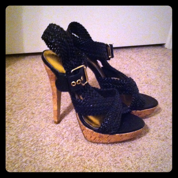 Charlotte Russe Shoes - Strappy black heels