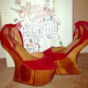 The Str8up shoe in Dark Red Jeffrey Campbell!