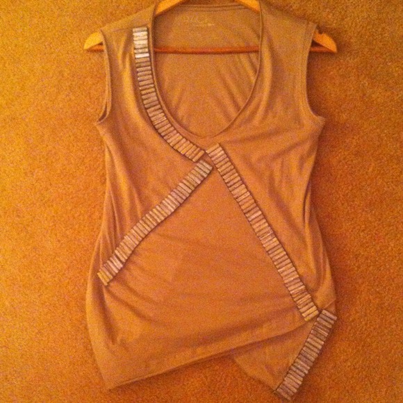 Rachel Roy Silver and beige tee