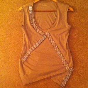 Rachel Roy Silver and beige tee