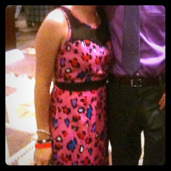 Hot pink Leopard Dress