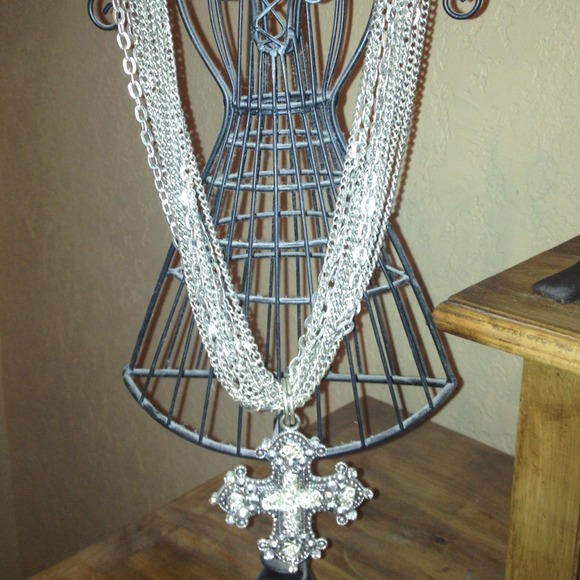 Montana west multi-strand cross necklace