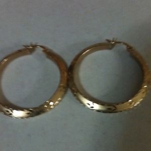 Beautiful Gold Loop Earrings. "RESERVED"