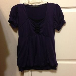 Cute purple ruffle top