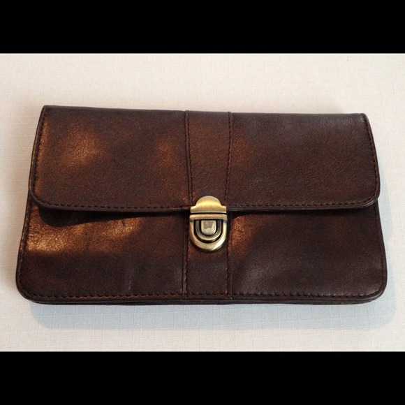 Latico Brown Clutch Wallet