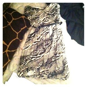 animal print mini dress (small)