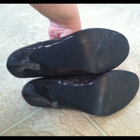 Sz 9 purple flame black shoes pumps heels - Picture 4 of 4