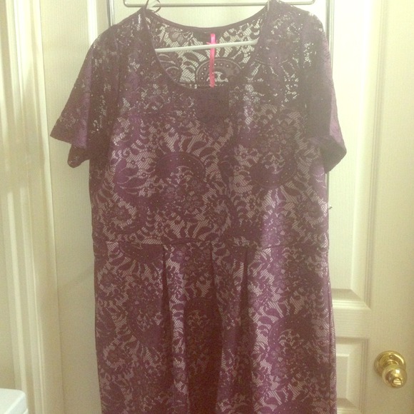 👗Reduced👗Purple dressy lace SimplyBe dress