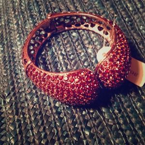 Romping red faux rubies bracelet