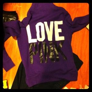Love pink purple sweater