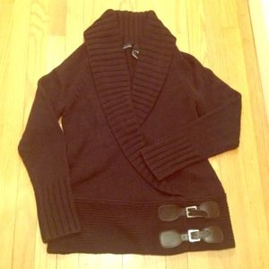 Black Wrap Sweater