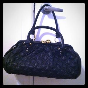 Leather quilted handbag
