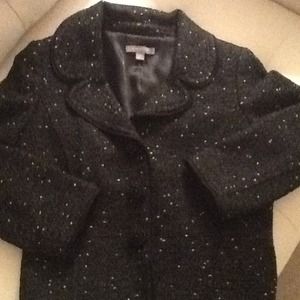 Black with ivory boucle jacket