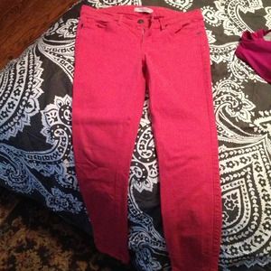 Rich and Skinny pink/red skinny jeans